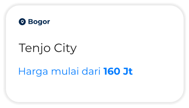 o Bogor Tenjo City Harga mulai dari 160 Jt