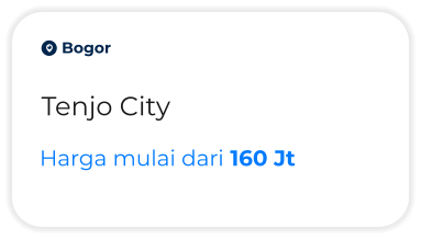 o Bogor Tenjo City Harga mulai dari 160 Jt