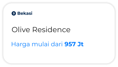 o Bekasi Olive Residence Harga mulai dari 957 Jt